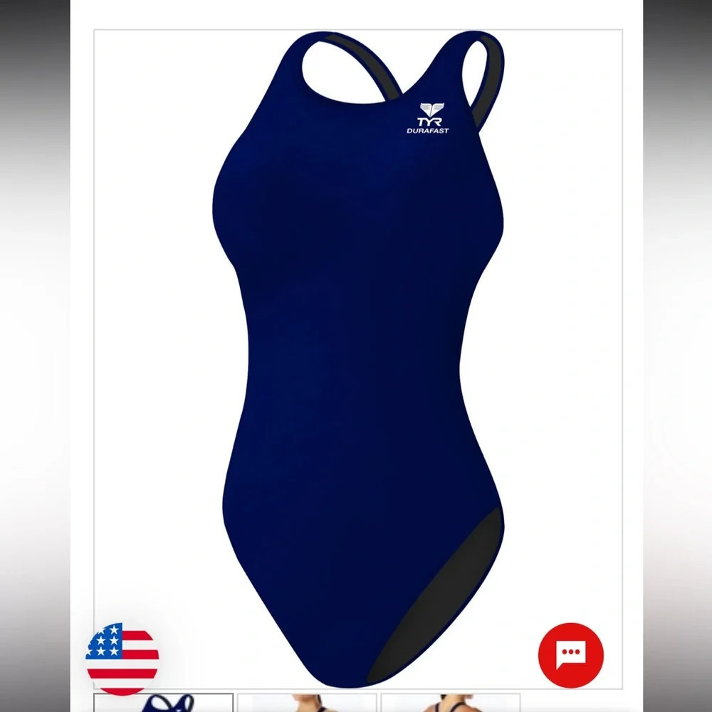 TYR Durafast Elite® Women's Maxfit Swimsuit - Solid navy blue size 30 size 4/6